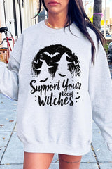 UL180P-E3161 Local Witches Halloween Graphic Plus Sweatshirt $25