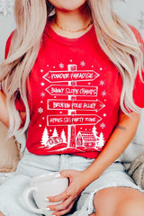 US3001P-E3189 Ski Lodge Signs Graphic Plus Tee $16