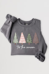 UL180-E3218 Rustic Christmas Trees Graphic Sweatshirt $20