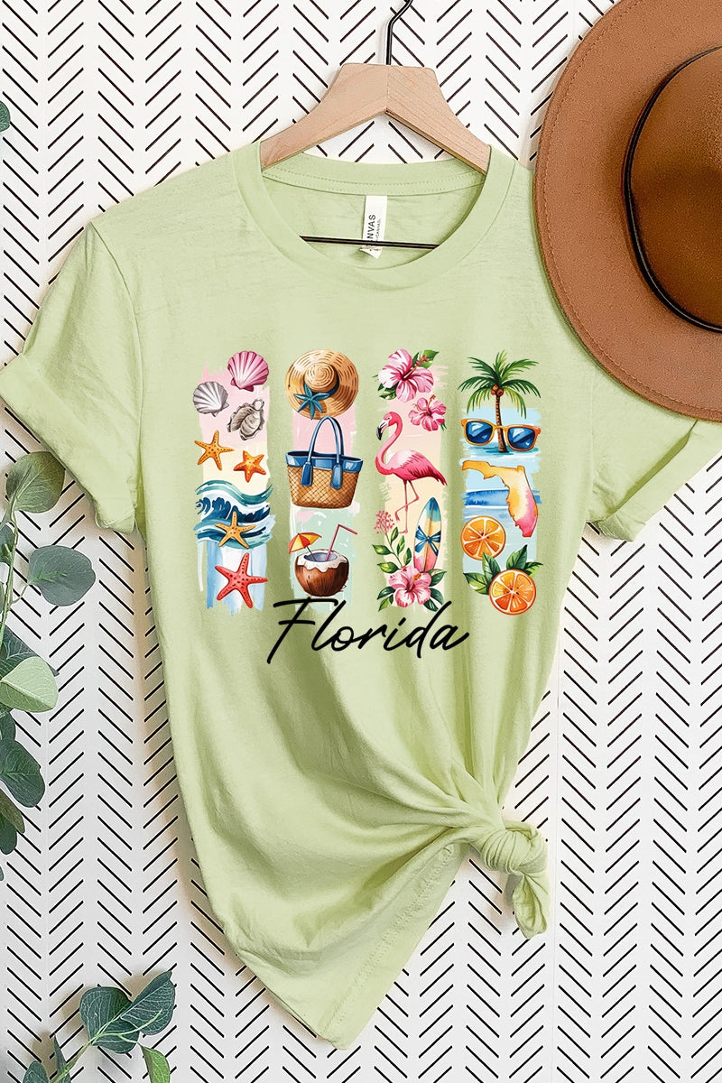 US3001P-E3061FL Florida State Brushstroke Graphic Plus Tee $16