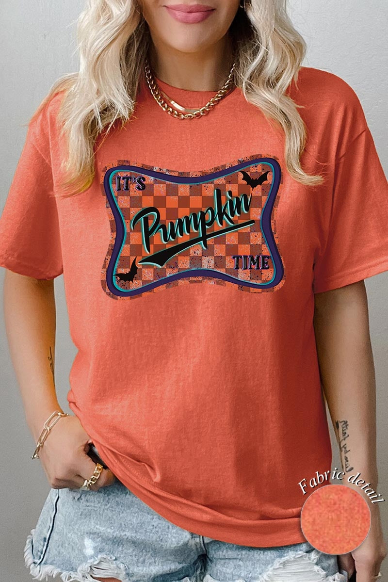5000-E3144 Itu2019s pumpkin time Graphic Heavy Cotton Tee $9
