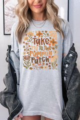 US3001-E3136 Take Me To The Pumpkin Patch Graphic Tee $12.5