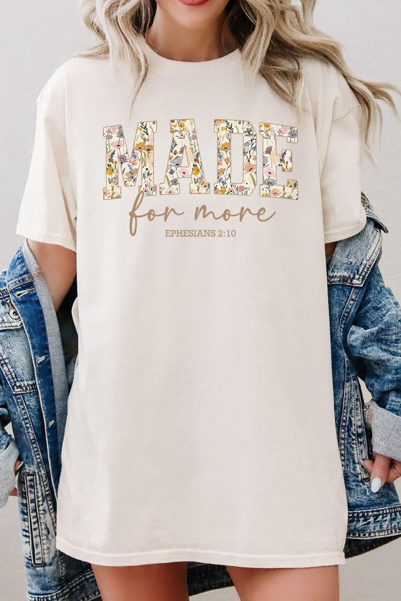 5000-E3068 Made for More Faith Graphic Heavy Cotton Tee $9