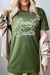 US3001P-E3199 Howdy Santa Graphic Plus Tee $16