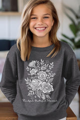 UL180B-E3155Z Neutral Thanksgiving Kids Graphic Sweatshirt $20
