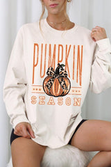 UL240P-E3145 Pumpkin Season Graphic Plus Long Sleeve Tee $17