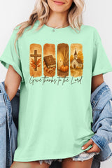 5000-E3169 Give Thanks To The Lord Graphic Heavy Cotton Tee $9