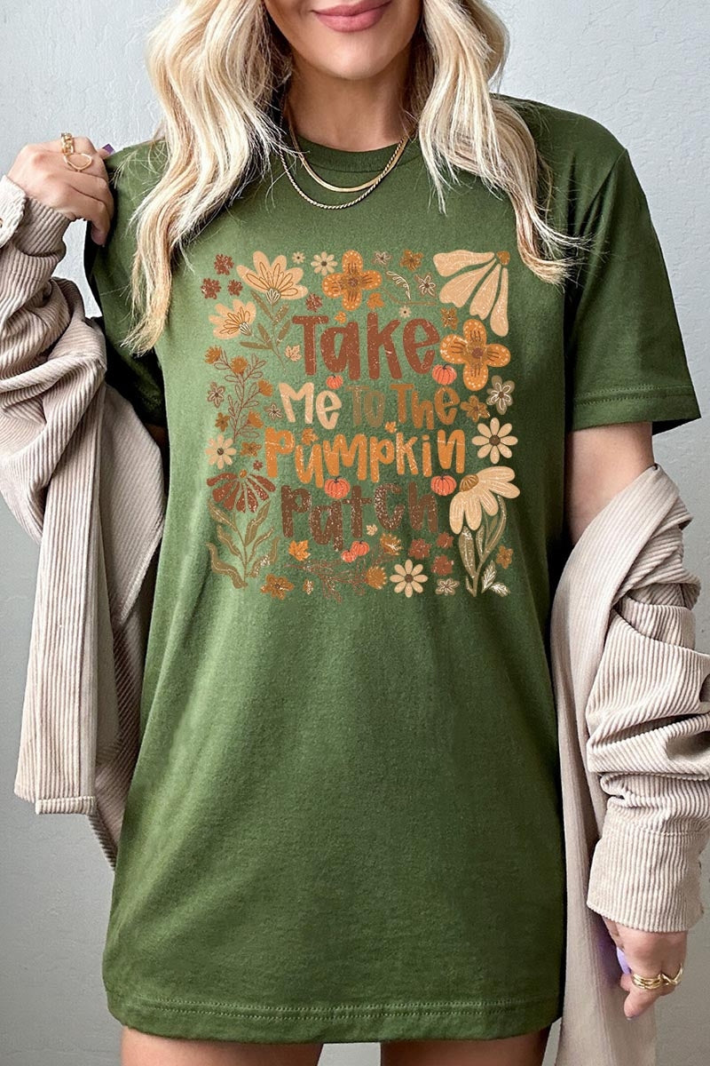 US3001P-E3136 Take Me To The Pumpkin Patch Graphic Plus Tee $16