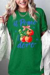 5000-E3070 Il Pomodoro Tomato Art Graphic Heavy Cotton Tee $9
