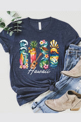 US3001P-E3061HI Hawaii State Brushstroke Graphic Plus Tee $16