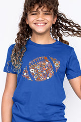 US3001Y-E3133Z Floral Football Kids Graphic Tee $11