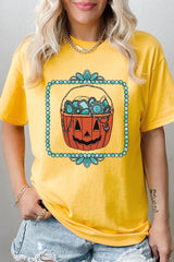 5000-E3140 Halloween turquoise pumpkin Heavy Cotton Tee $9