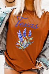 US3001P-E3060 Texas Bluebonnet Graphic Plus Tee $16
