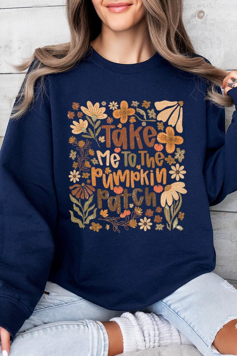 UL180-E3136 Take Me To The Pumpkin Patch Graphic Sweatshirt $20