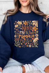 UL180-E3136 Take Me To The Pumpkin Patch Graphic Sweatshirt $20