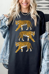 5000-E3104 Retro Tigers Graphic Heavy Cotton Tee $9