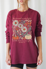 UL240P-E3173 Faith Harvest Graphic Plus Long Sleeve Tee $17