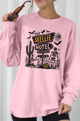 UL240P-E3108 Skellie Motel Halloween Plus Long Sleeve Tee $17