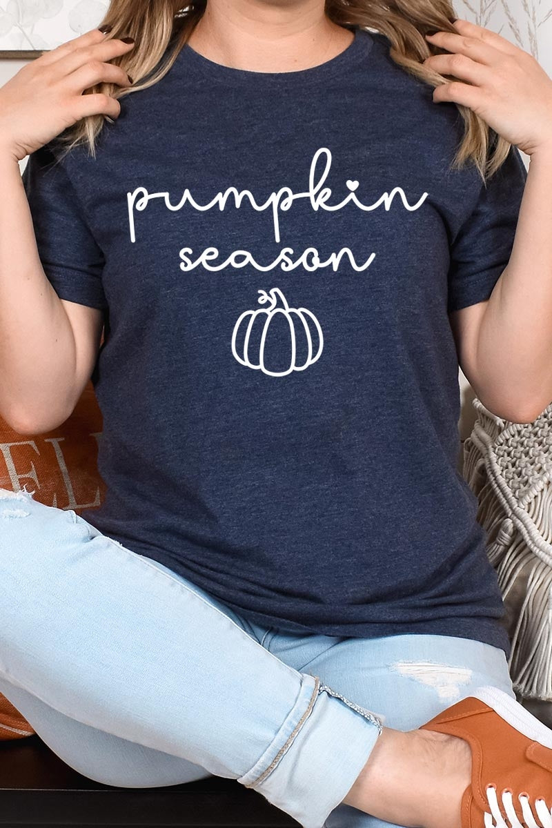 US3001P-E3152 Pumpkin Season Graphic Plus Tee $16