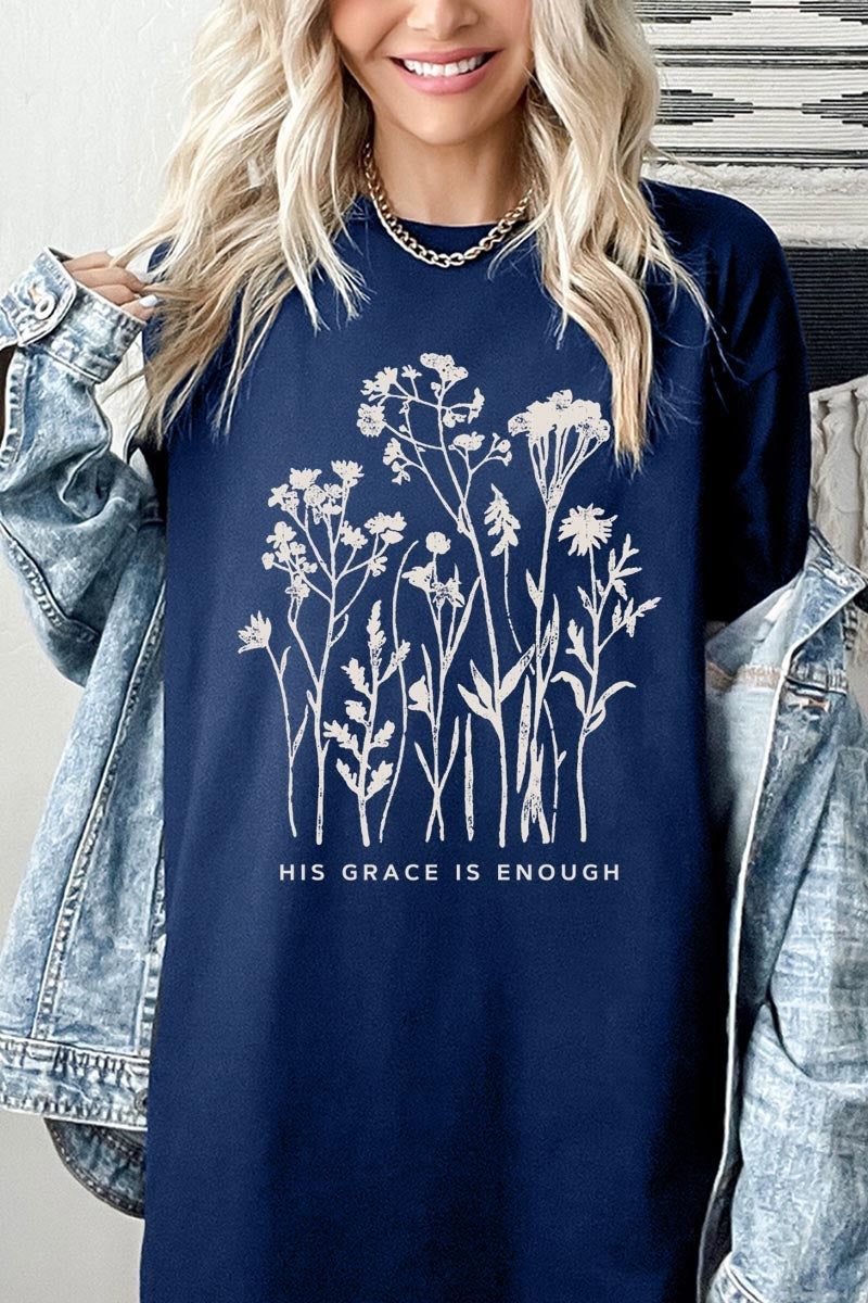 5000P-E3146 Christian Wildflower Graphic Plus Heavy Cotton Tee $12.75