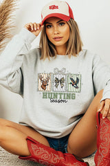 UL180P-E3192 Deer & Duck Hunting Season Graphic Plus Sweatshirt $25