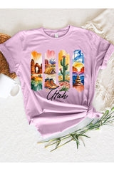 US3001-E3061UT Utah State Brushstroke Graphic Tee $12.5