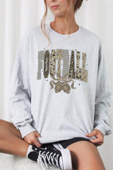 UL240-E3132 Camo Football Graphic Long Sleeve Tee $13.75