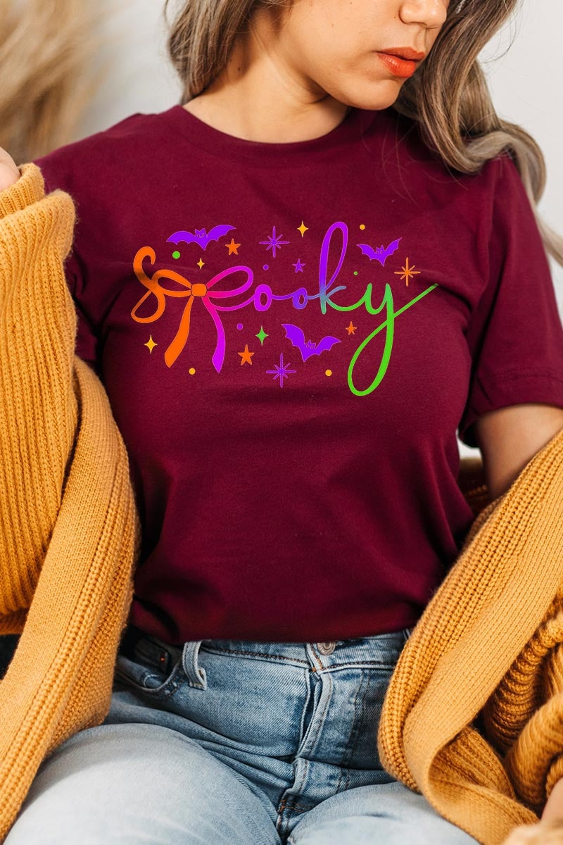 US3001P-E3109 Spooky Halloween Graphic Plus Tee $16