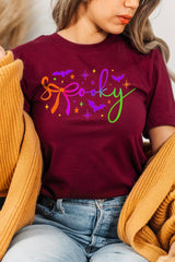 US3001-E3109 Spooky Halloween Graphic Tee $12.5