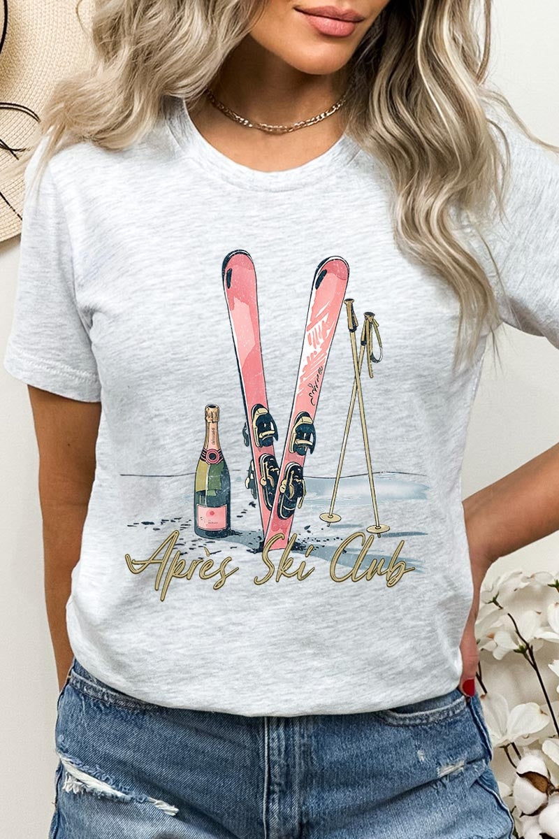 US3001P-E3187 Apres Ski Club Graphic Plus Tee $16