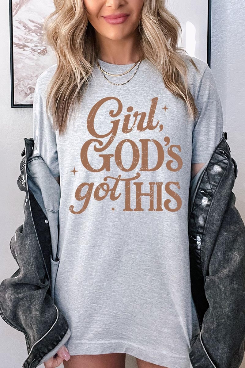 US3001P-E3102 Girl, Godu2019s Got This Graphic Plus Tee $16