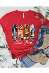 US3001P-E3061NY New York State Brushstroke Graphic Plus Tee $16
