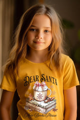 US3001Y-E3205Z Dear Santa Books Kids Graphic Tee $11