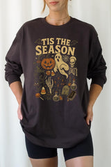 UL240P-E3125 Tis The Season Halloween Plus Long Sleeve Tee $17
