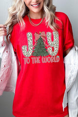 5000-E3213 Joy to the World Graphic Heavy Cotton Tee $9