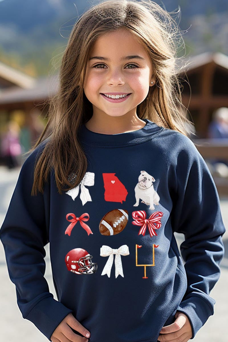 UL180B-E3080Z Georgia Football Kids Graphic Sweatshirt $20