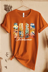 US3001-E3061OK Oklahoma State Brushstroke Graphic Tee $12.5