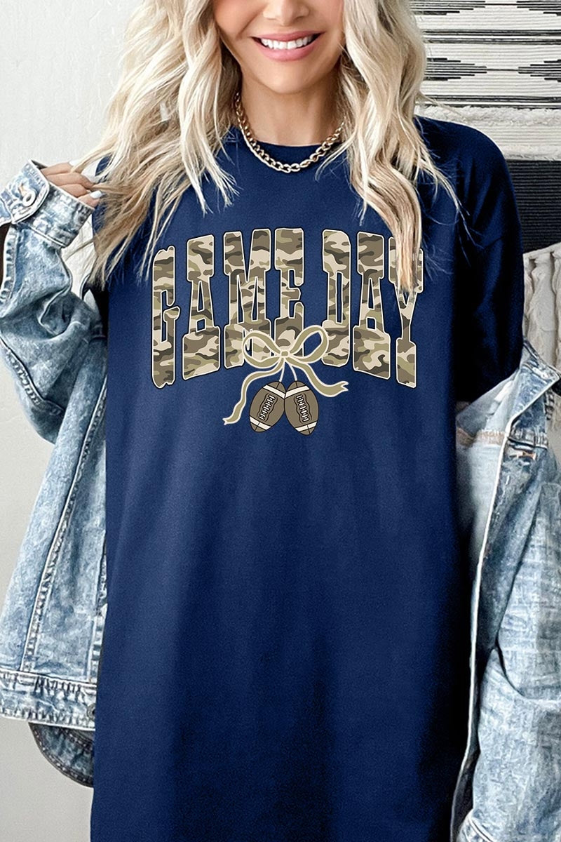 5000P-E3131 Football Game Day Camo Plus Heavy Cotton Tee $12.75