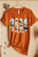 US3001-E3061MT Montana State Brushstroke Graphic Tee $12.5