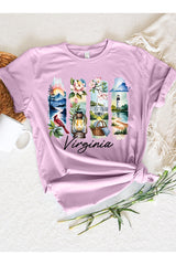 US3001-E3061VA Virginia State Brushstroke Graphic Tee $12.5