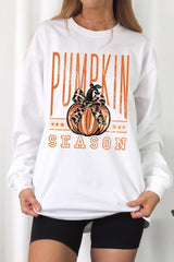UL240-E3145 Pumpkin Season Graphic Long Sleeve Tee $13.75