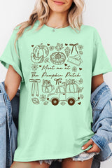 5000-E3163 Pumpkin Patch Doodle Graphic Heavy Cotton Tee $9