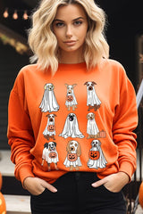 UL180-E3106 Halloween Ghost Dog Graphic Sweatshirt $20
