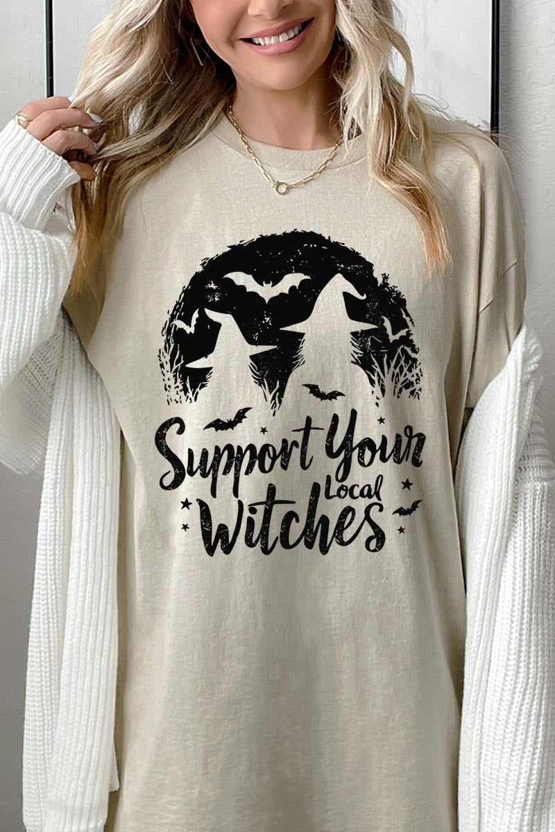 5000P-E3161 Local Witches Halloween Graphic Plus Heavy Cotton Tee $12.75