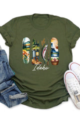 US3001-E3061ID Idaho State Brushstroke Graphic Tee $12.5