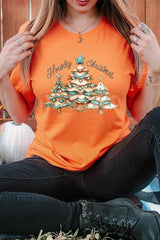 US3001-E3185 Howdy Christmas Graphic Tee $12.5