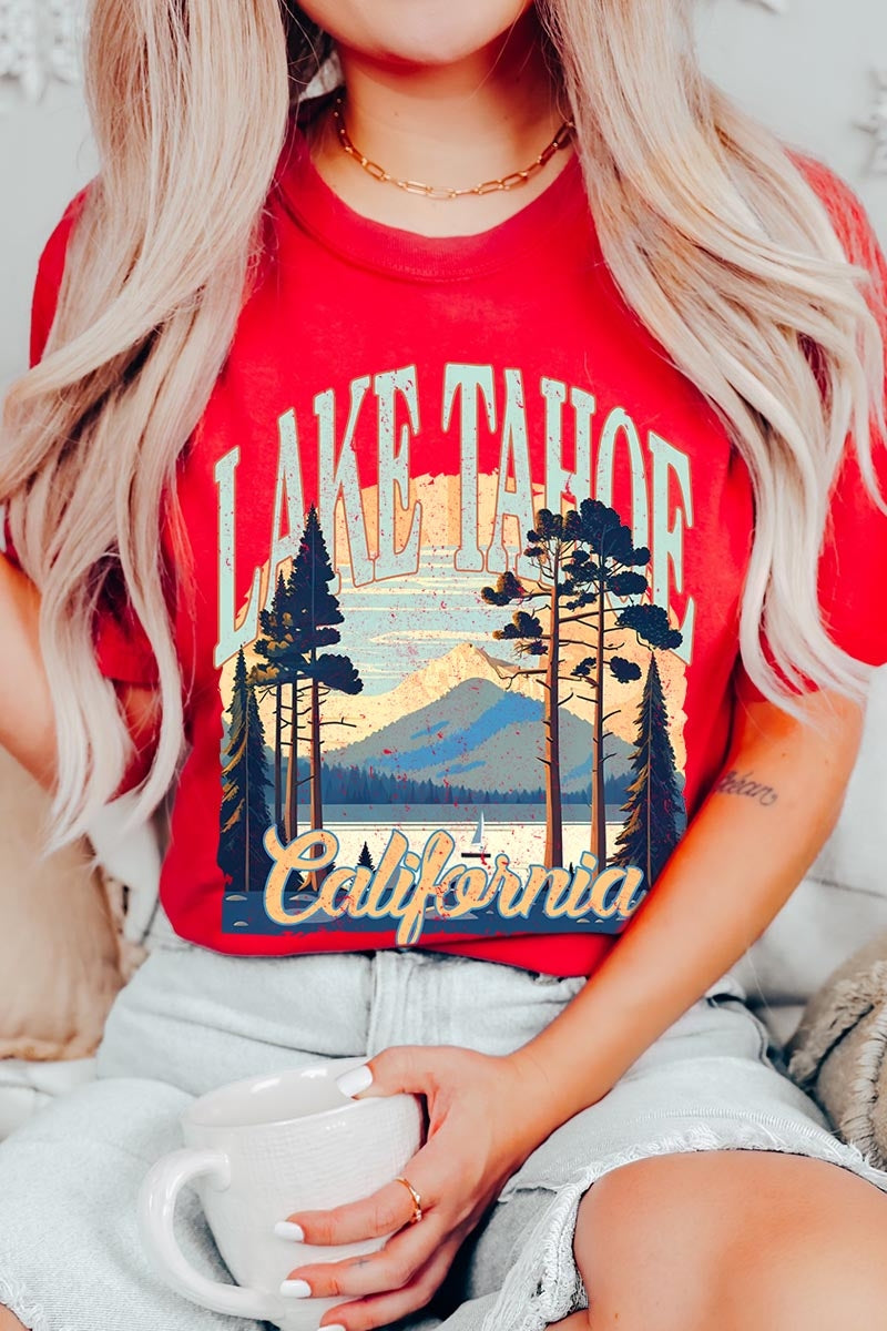 US3001P-E3059 Lake Tahoe Graphic Plus Tee $16