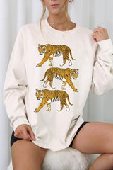 UL240P-E3104 Retro Tigers Graphic Plus Long Sleeve Tee $17