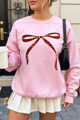 UL180-E3211 Red Bow Christmas Graphic Sweatshirt $20
