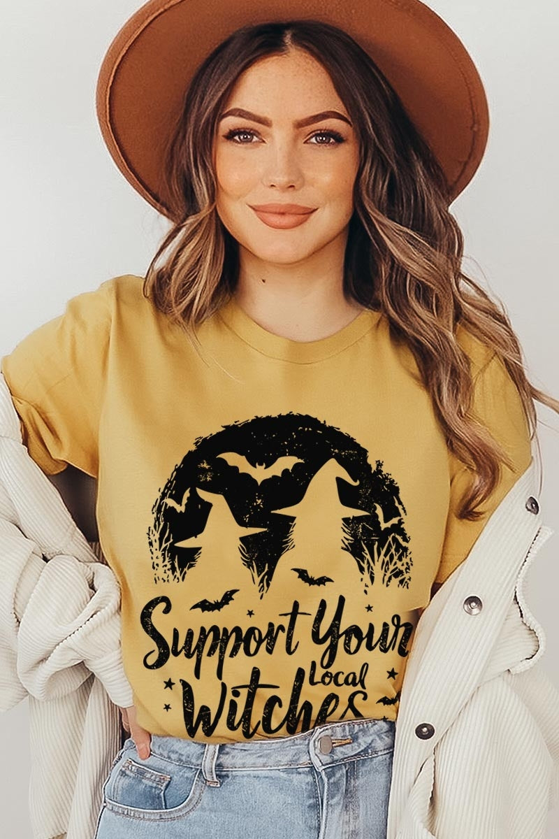 US3001-E3161 Local Witches Halloween Graphic Tee $12.5